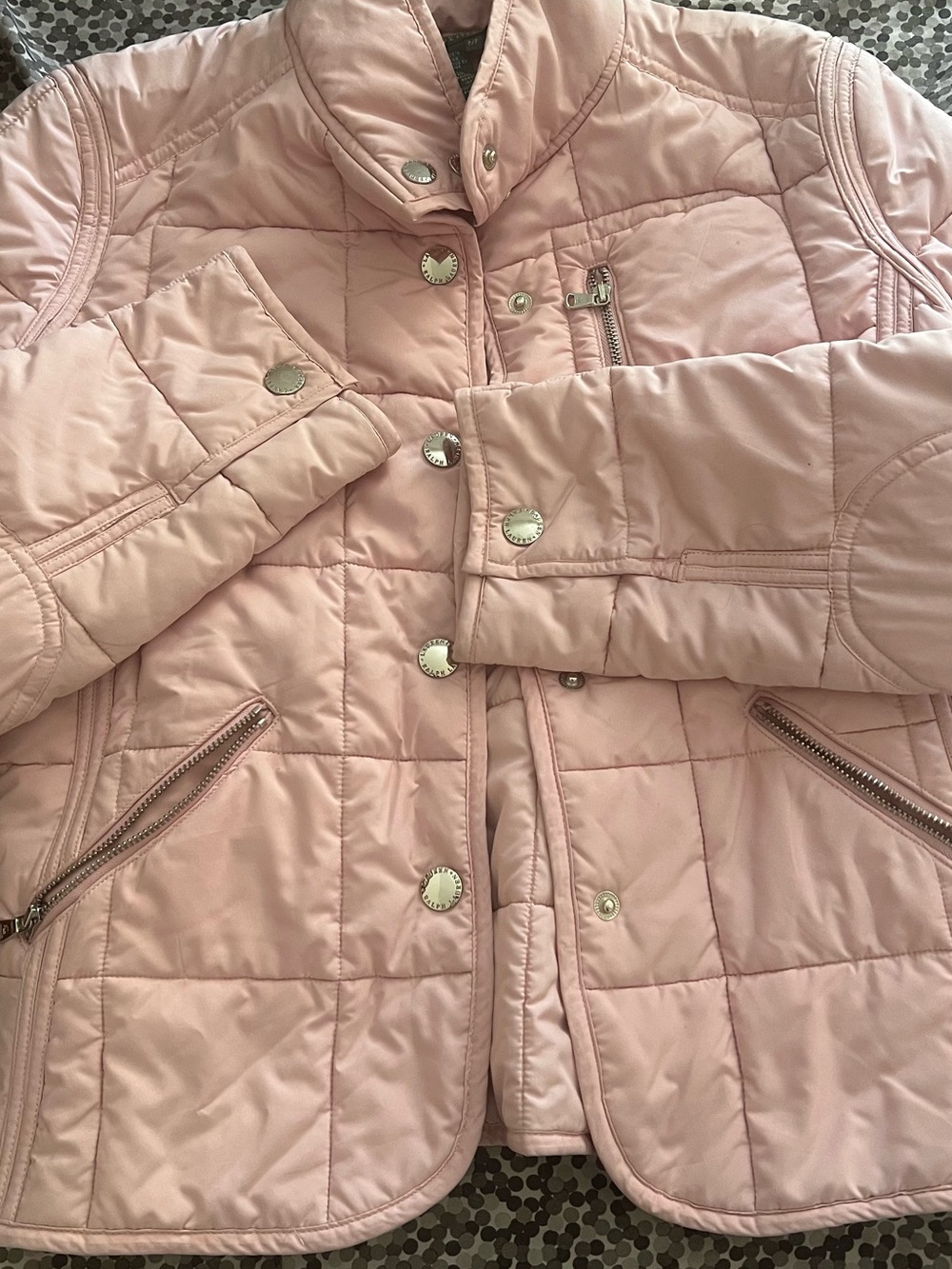 Vintage 2010’s Ralph Lauren Quilted Light Pink Jacket -Stylish Cold-Weather Coat
